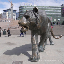 Lebensgroße Bronze-Bengal-große Tiger-Außenstatue